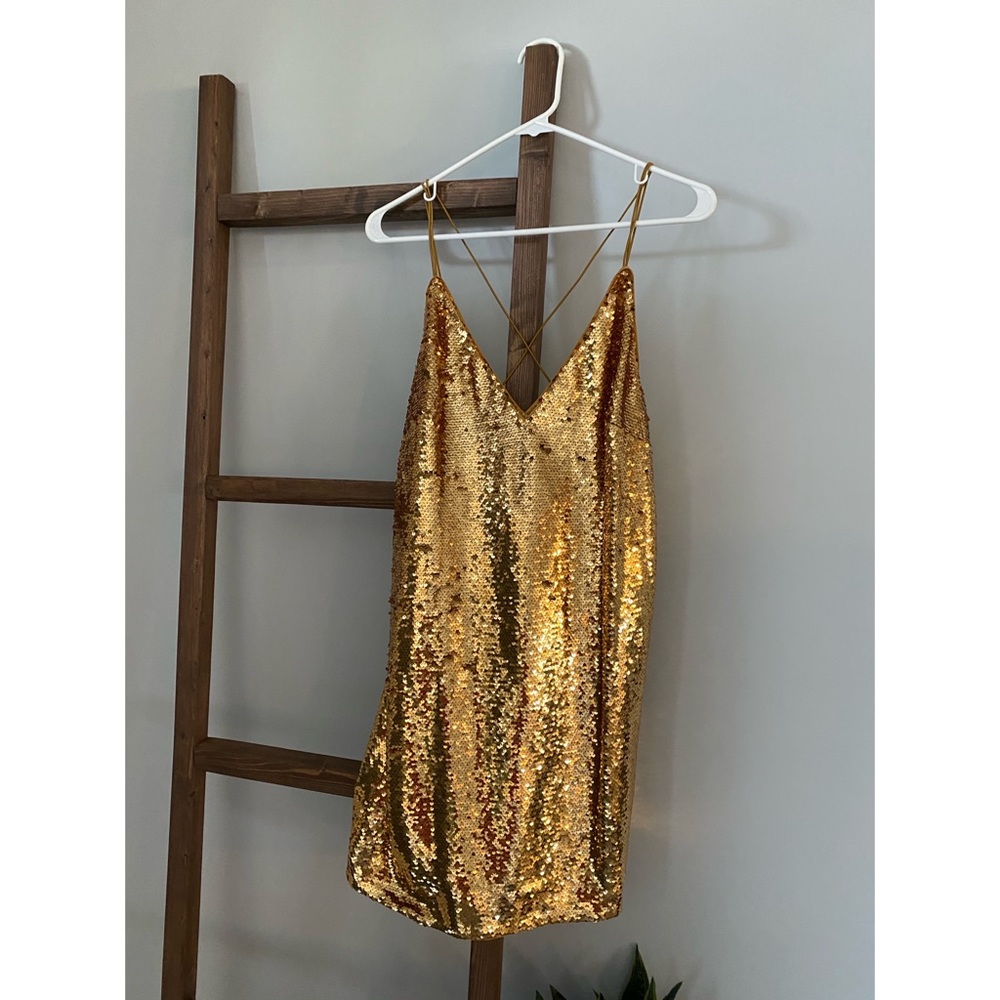 Gold Sequin Dress